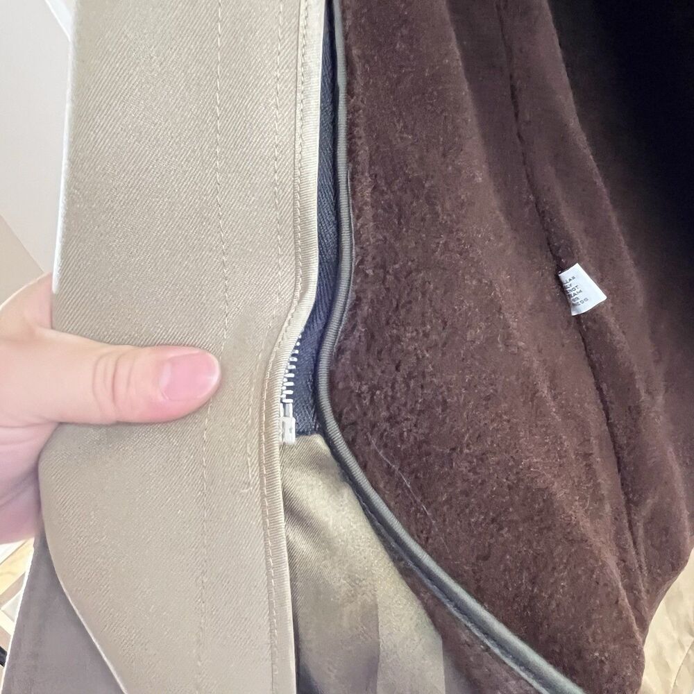 Vintage LONDON FOG Maincoats Trench Coat Tan Removable  Lining Zip 42 Reg - Picture 7 of 16